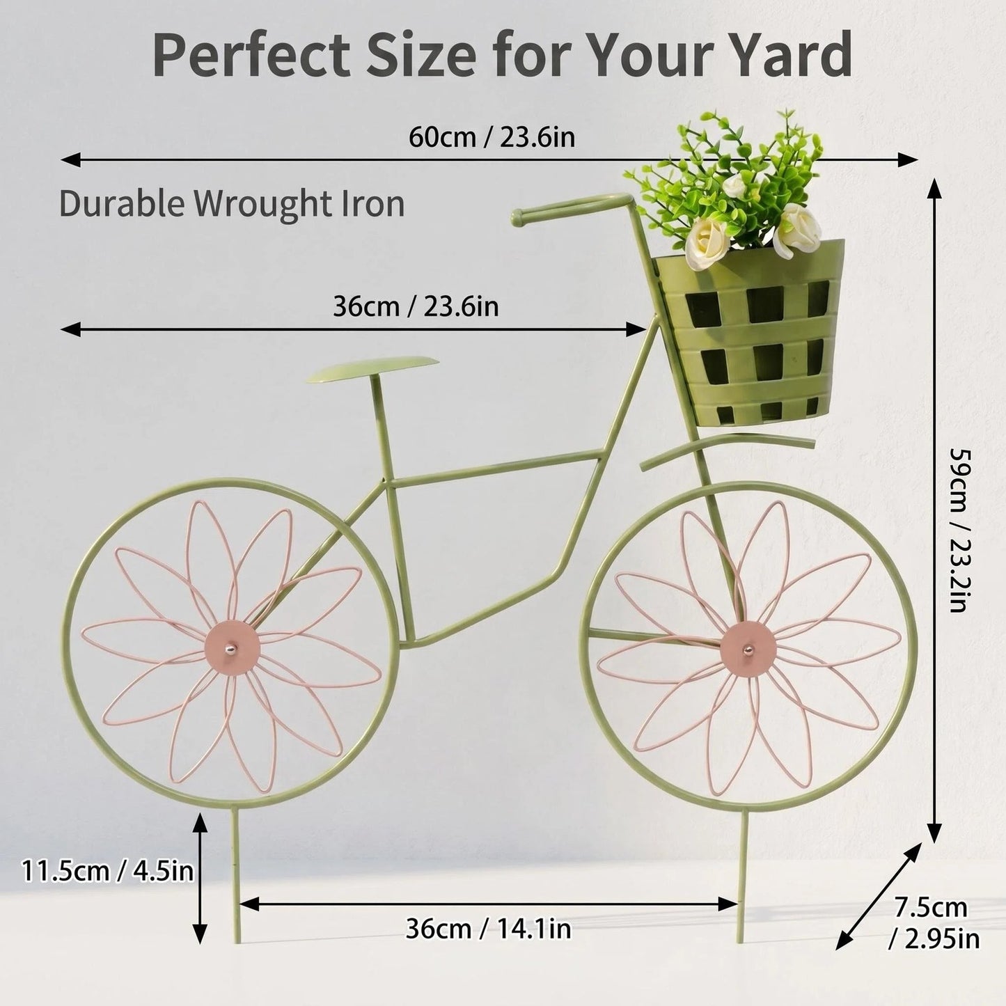 Metal Bicycle Garden Stake product detail view