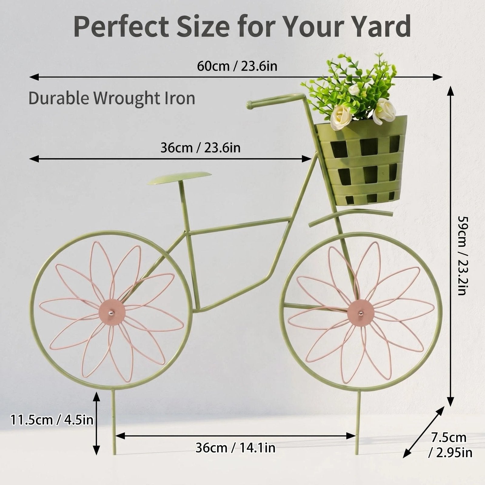 Metal Bicycle Garden Stake product detail view
