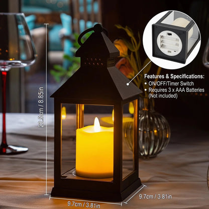 Vintage Metal LED Candle Lantern product detail view