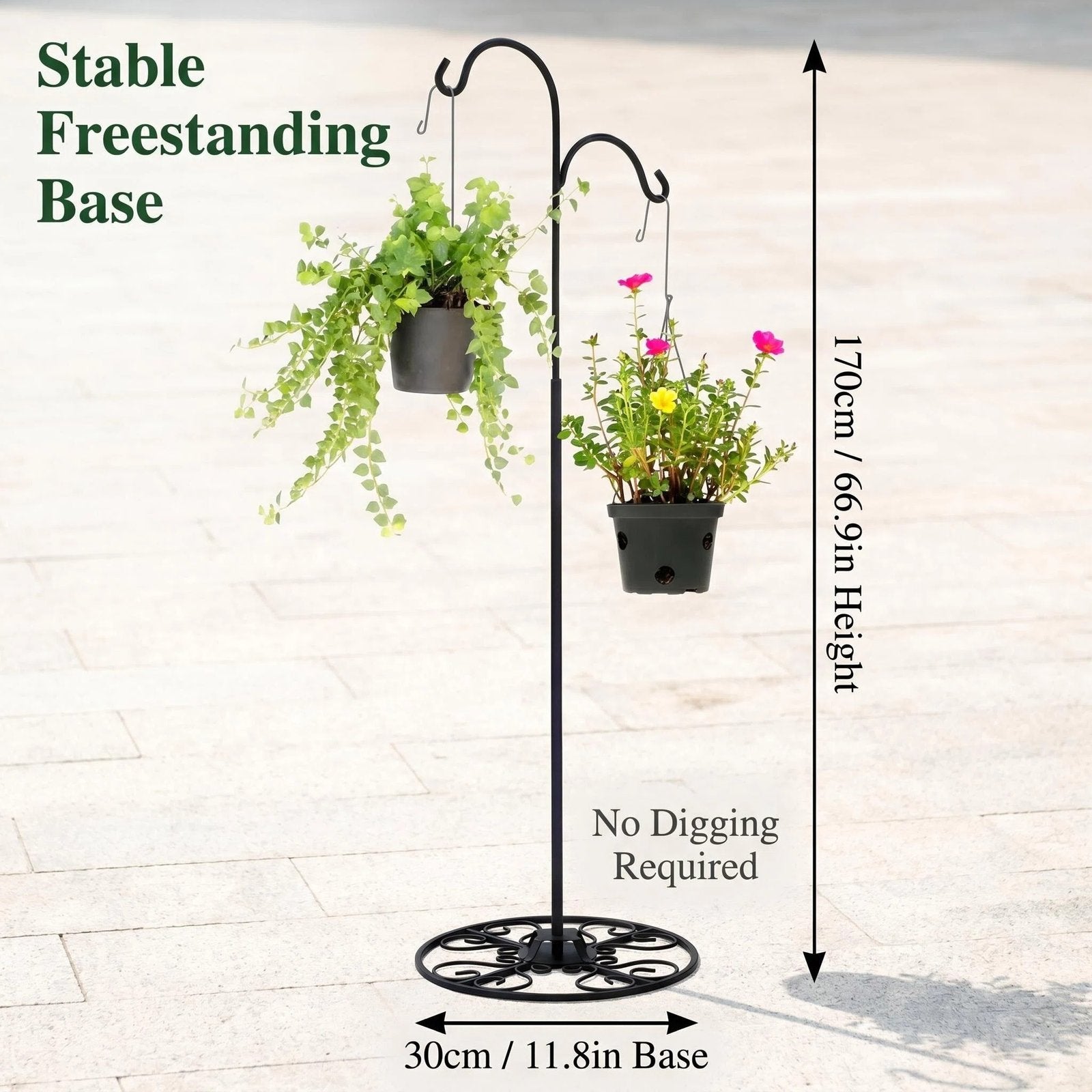 Double Metal Shepherd Hook Stand alternate product view
