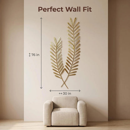 Nordic Metal Wheat Wall Decor alternate product view