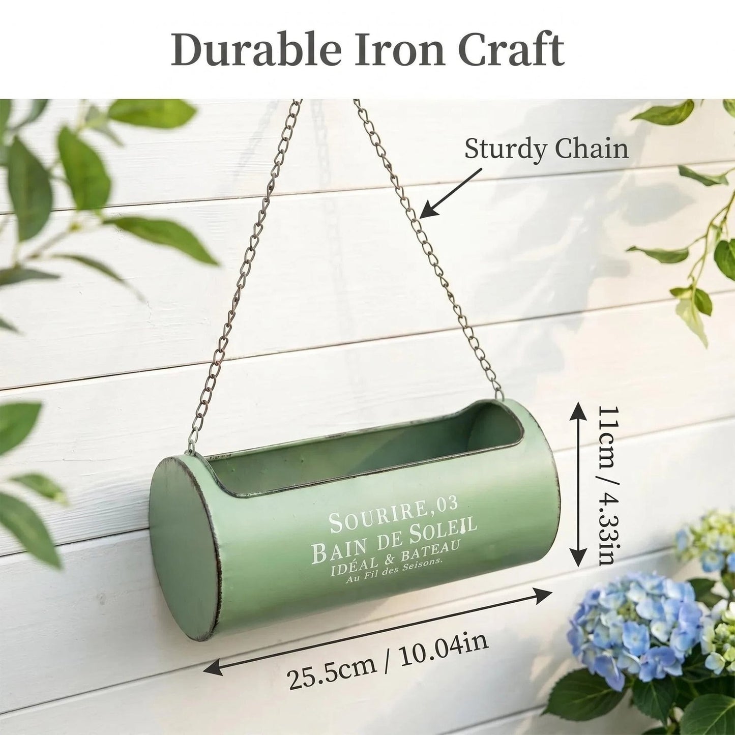 Vintage Metal Purse Hanging Planter alternate product view