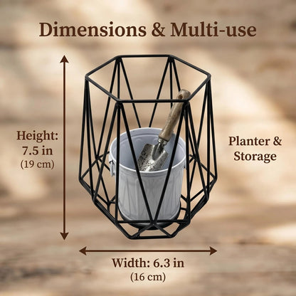 Rustic Metal Bucket Planter alternate product view