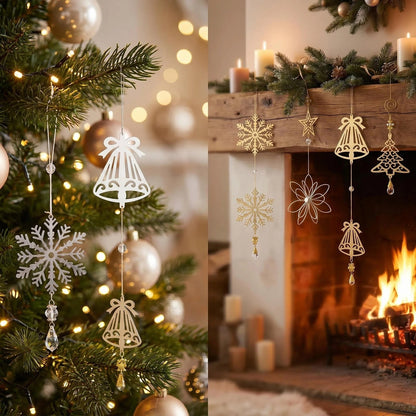 Metal Bell & Snowflake Christmas Garland alternate product view