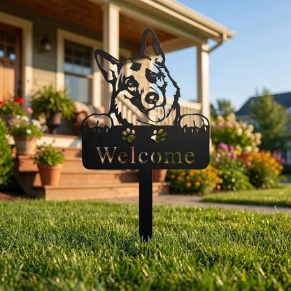 German Shepherd Metal Garden Sign alternate product view