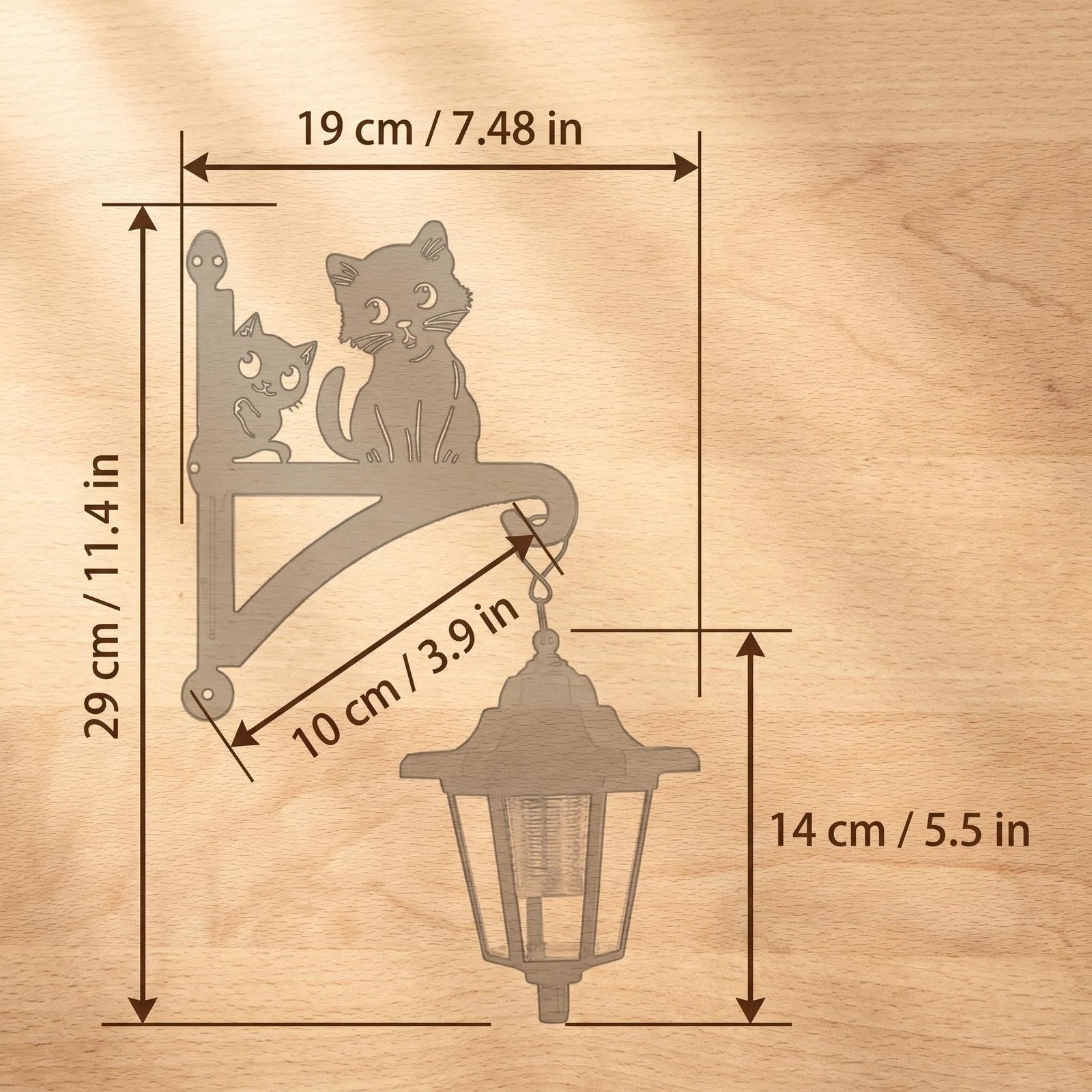 Metal Cat Hanging Planter Stand product detail view