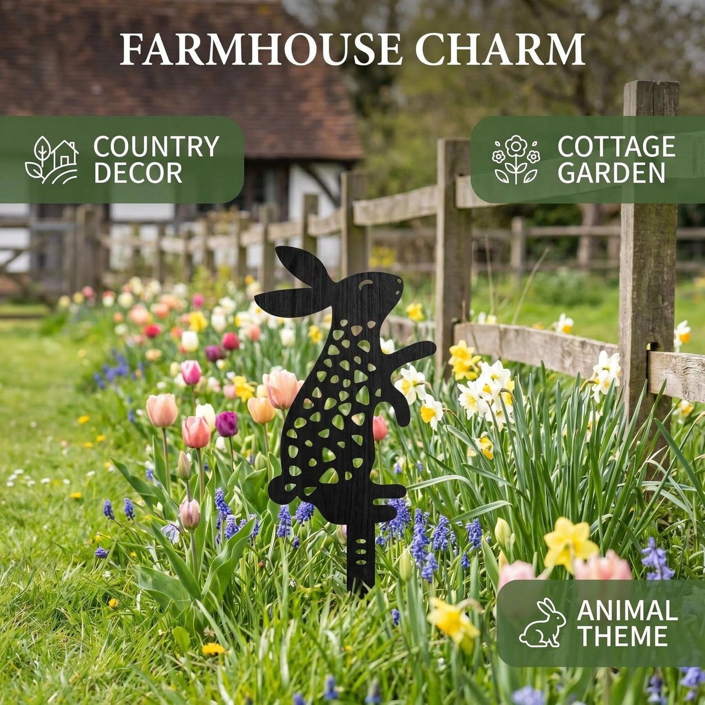 Metal Rabbit Garden Stake product detail view