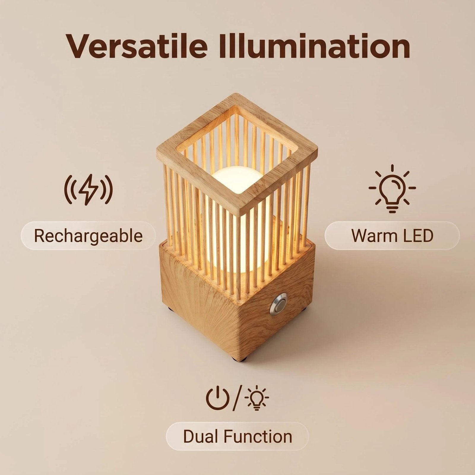 Birdcage Metal Frame Ambient Table Lamp product detail view