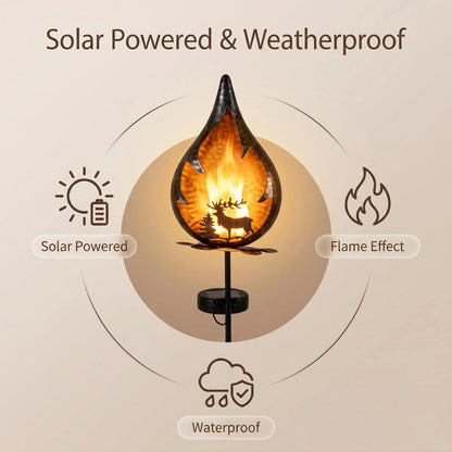 Solar Metal Flame Torch Garden Light product detail view