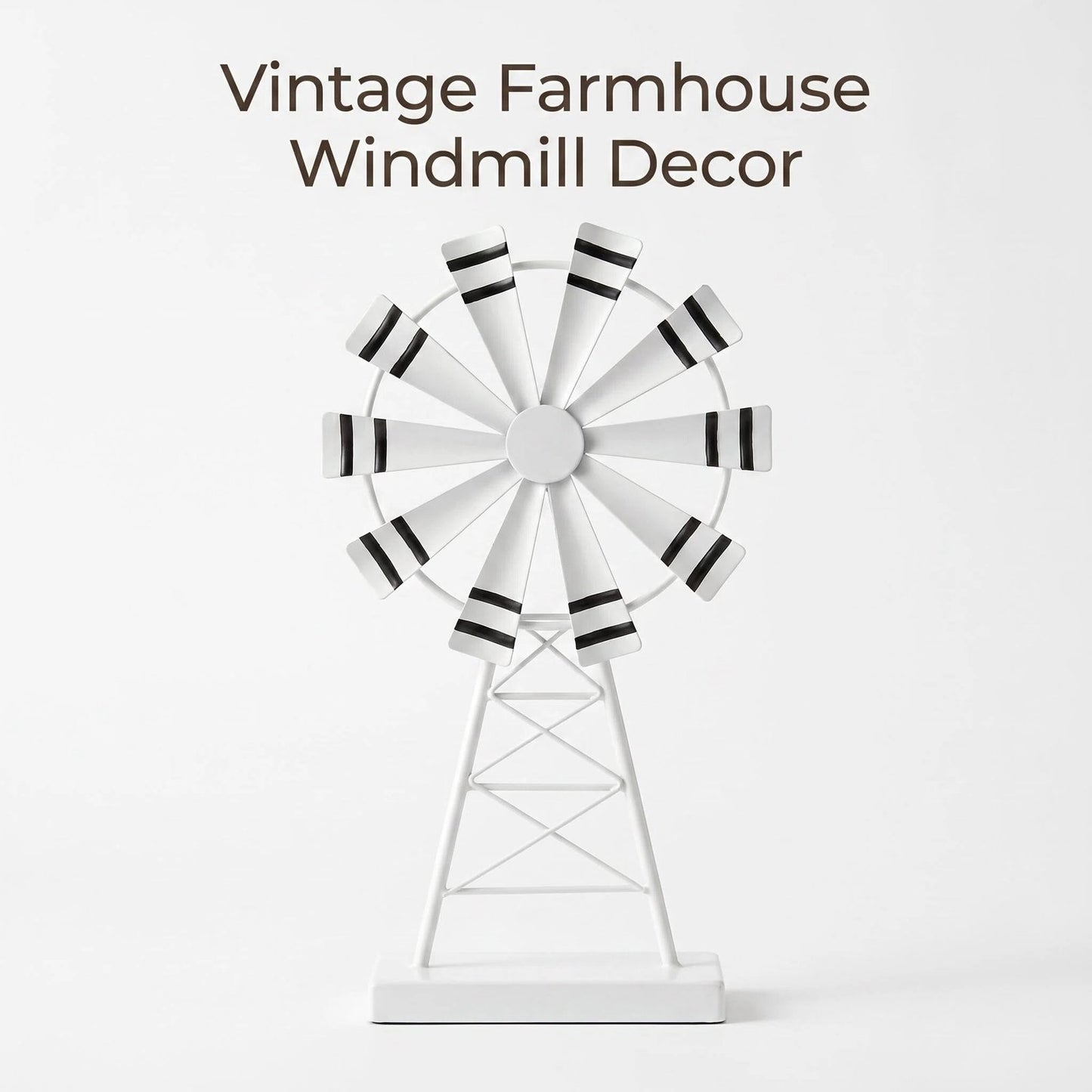 Rustic Metal Windmill Tabletop Decor