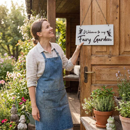 Fairy Garden Metal Welcome Sign product detail view