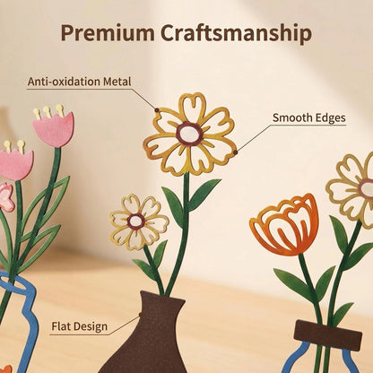 Metal Floral Vase Tabletop Decor additional product view