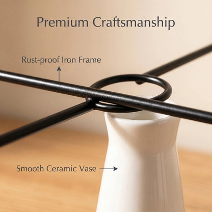 Metal Photo Holder with Ceramic Vase product detail view