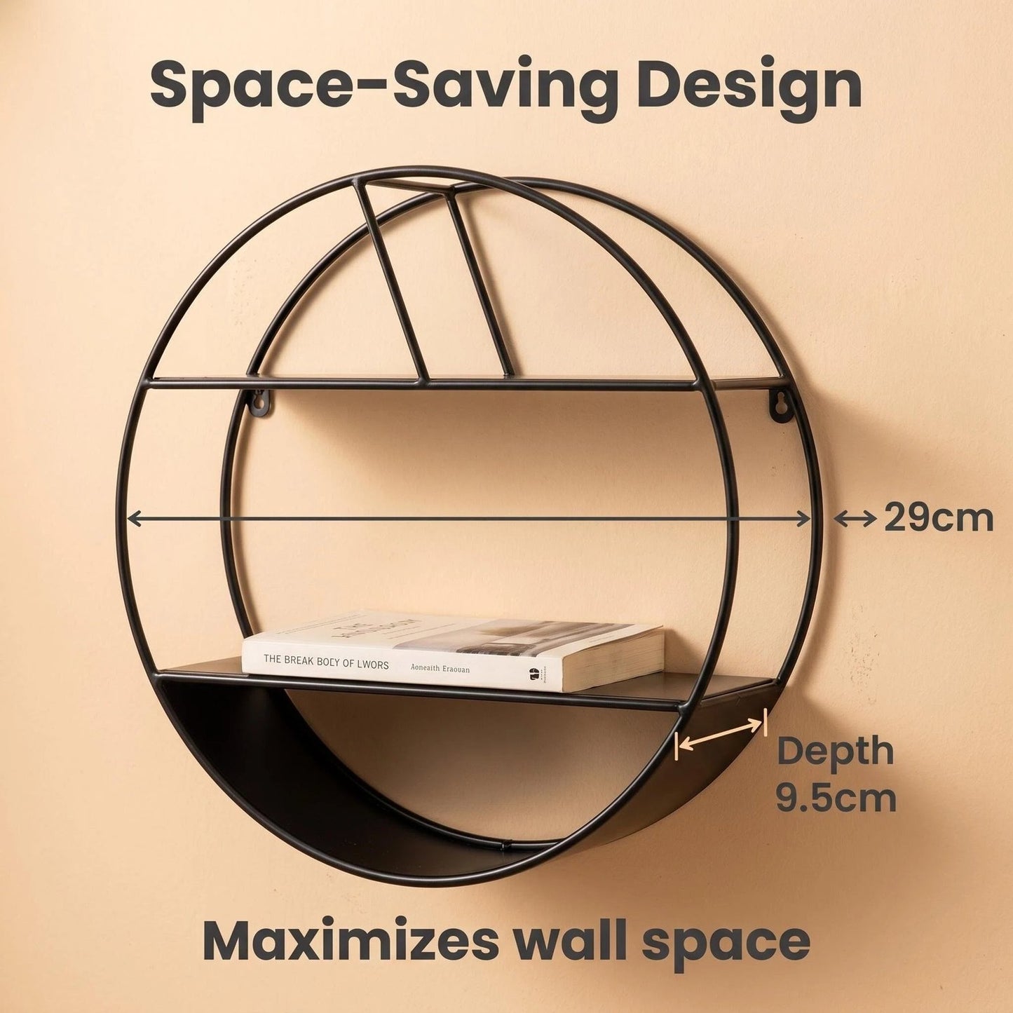 Nordic Metal Wall Shelf product detail view