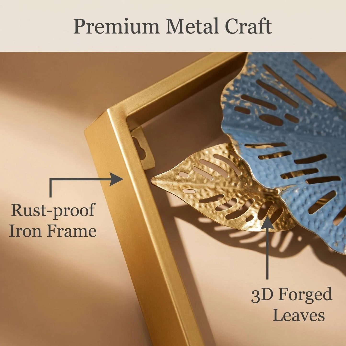 Gold Metal Leaf Wall Art product detail view