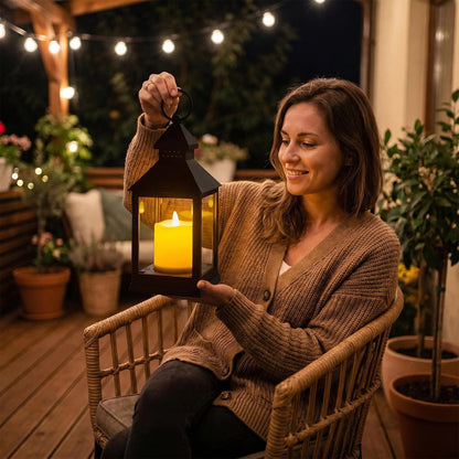Vintage Metal LED Candle Lantern additional product view