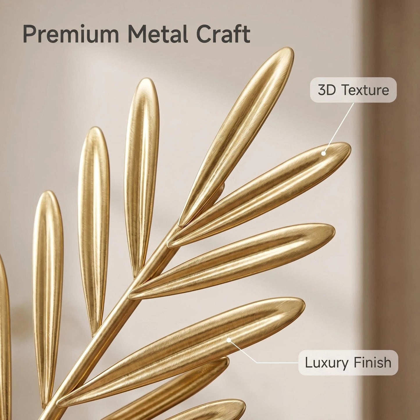 Nordic Metal Wheat Wall Decor product detail view