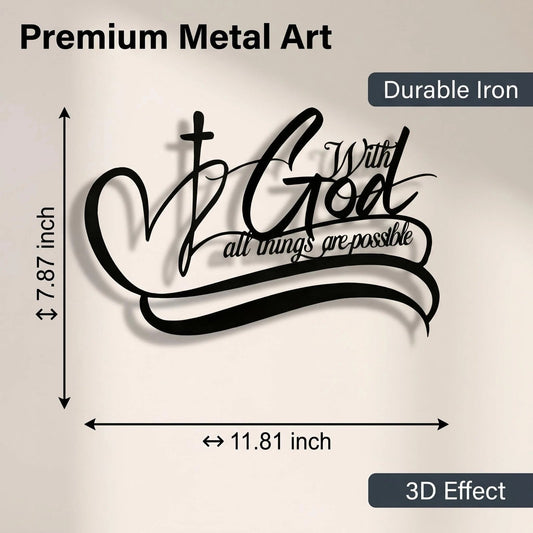 Metal Cross Christian Wall Art alternate product view