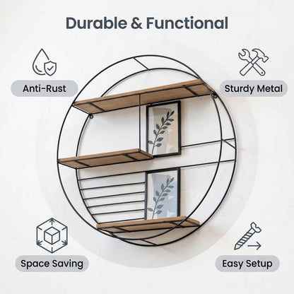 Round Metal Wall Shelf product detail view