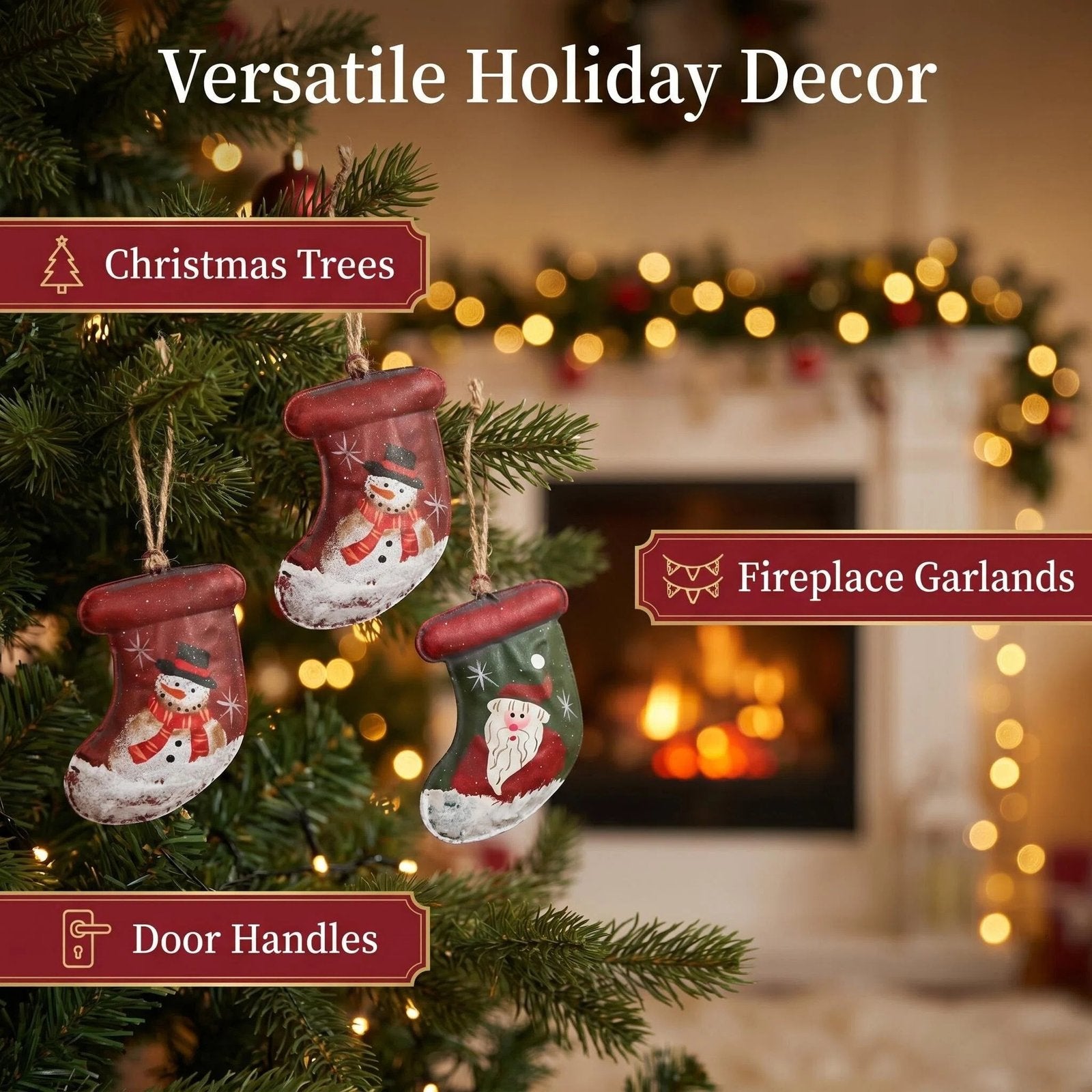 Vintage Metal Christmas Tree Ornament product detail view