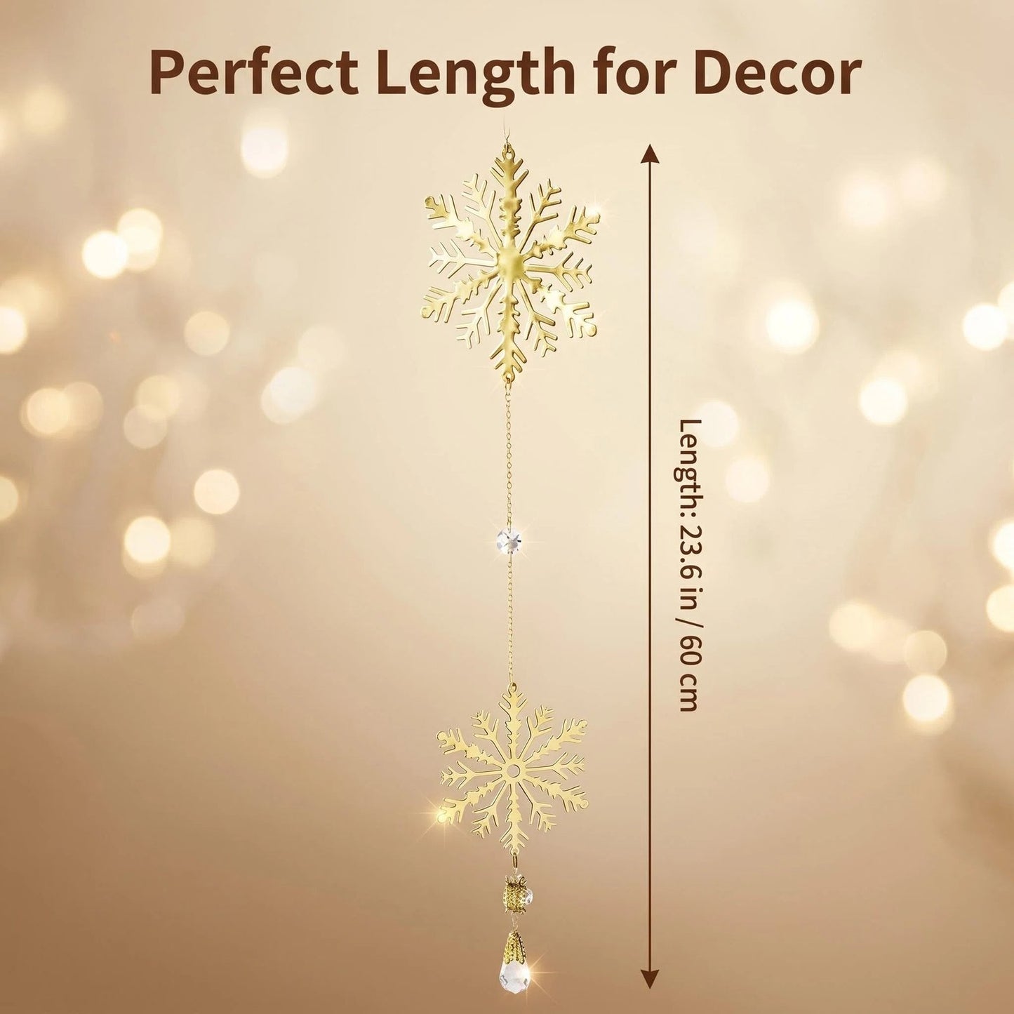 Metal Bell & Snowflake Christmas Garland product detail view