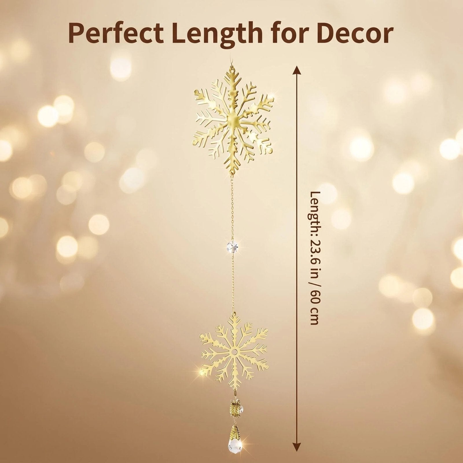 Metal Bell & Snowflake Christmas Garland product detail view