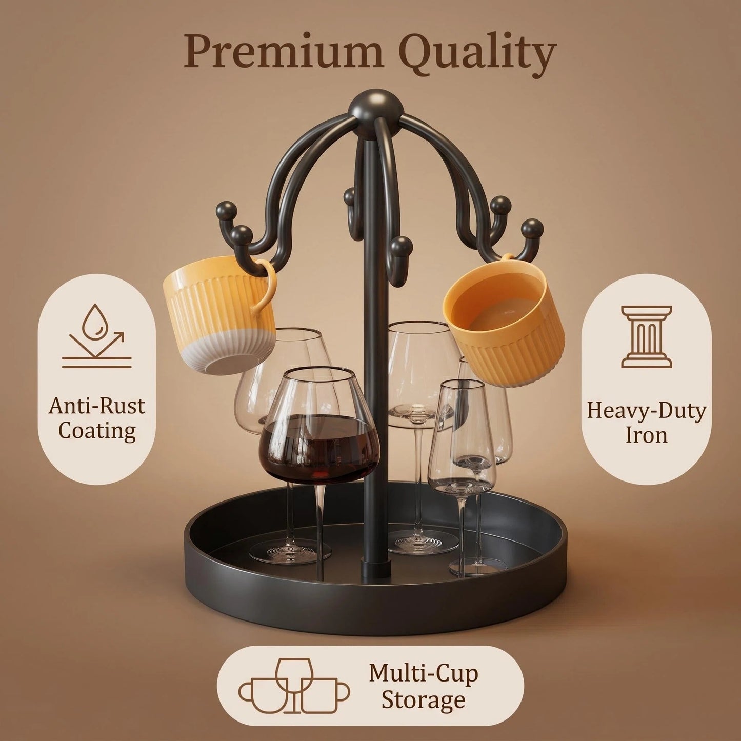 Metal Coffee Mug Holder Stand
