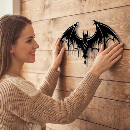 Gothic Metal Bat Halloween Wall Art additional product view