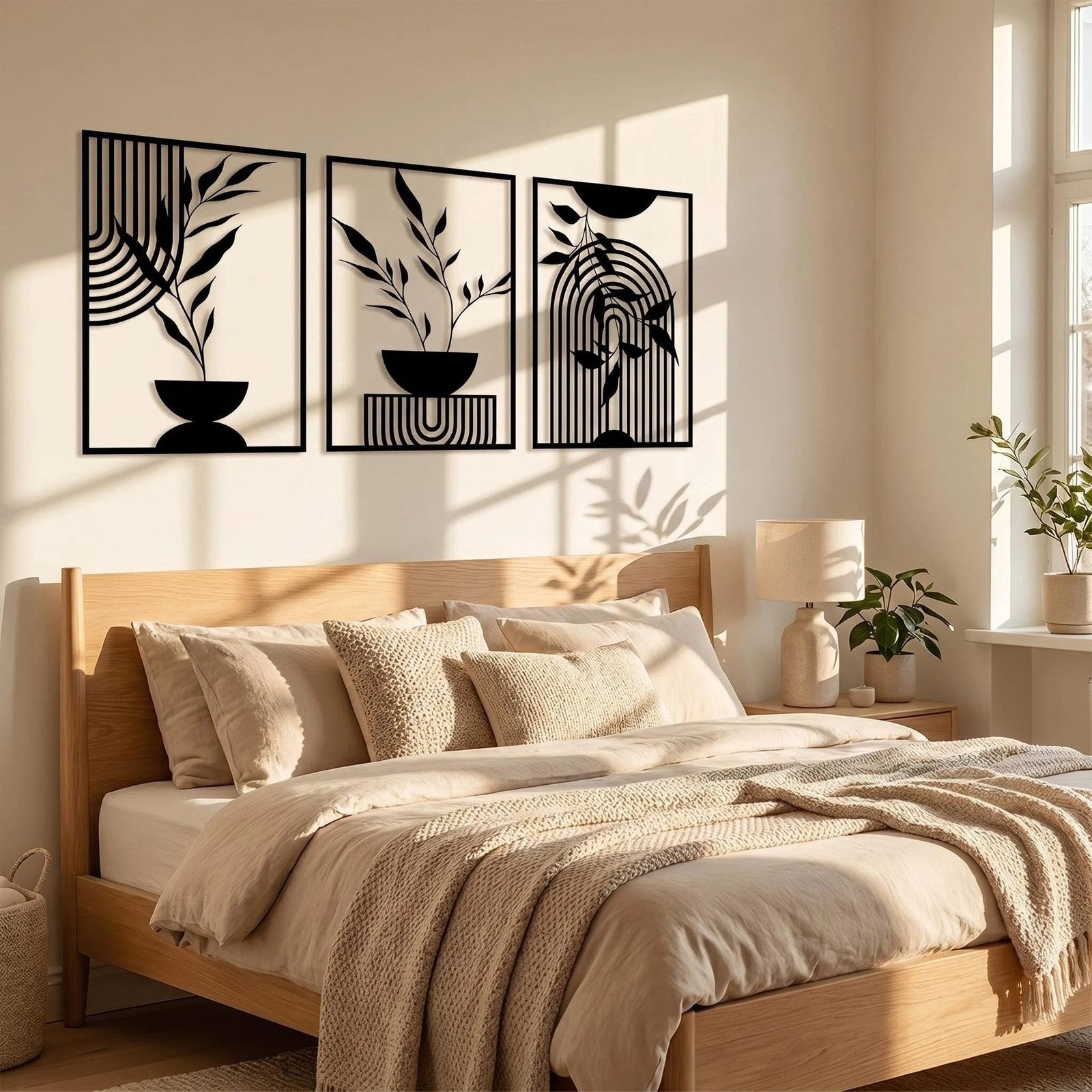 Minimalist Metal Line Art Wall Decor Set additional product view