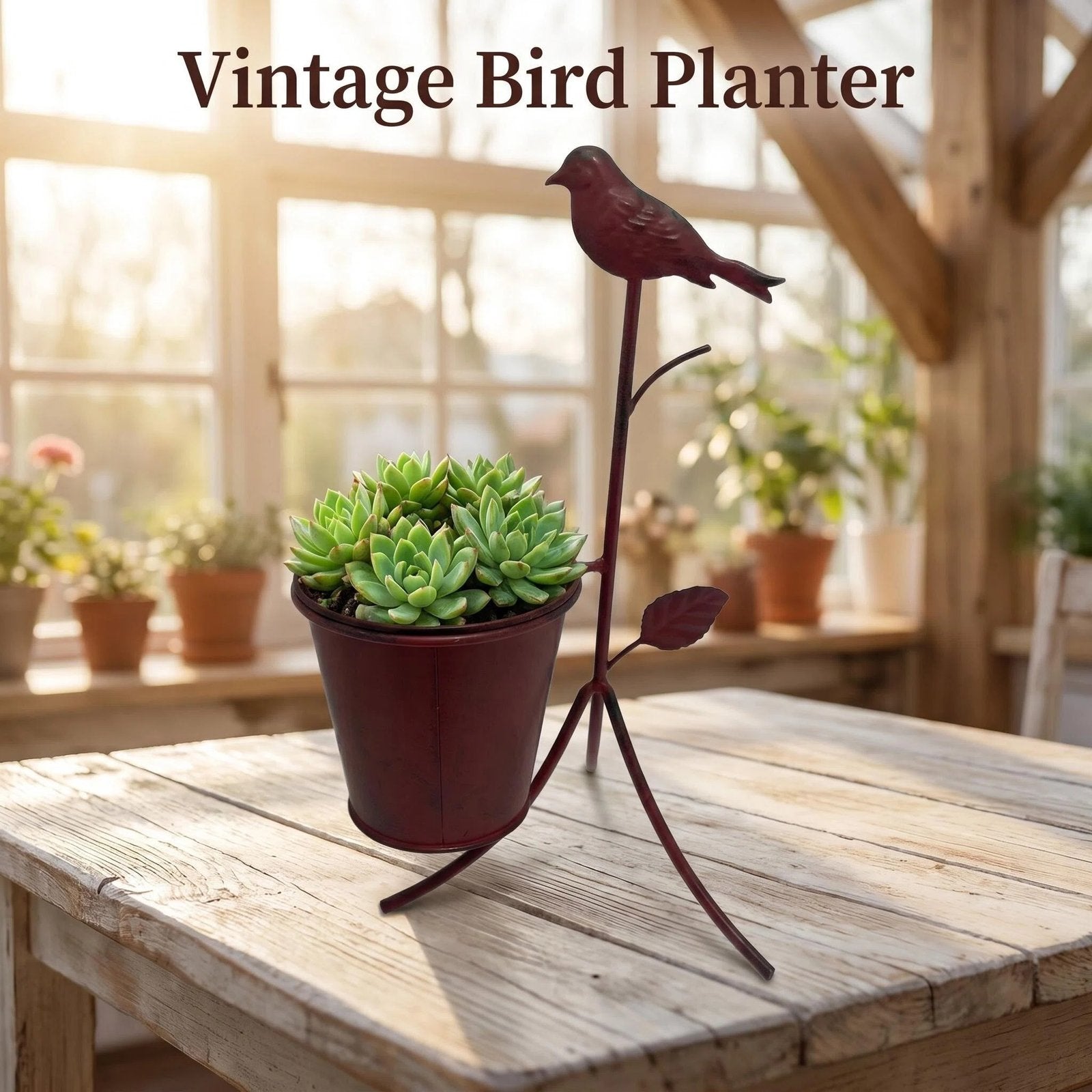 Decorative Bird Metal Plant Stand