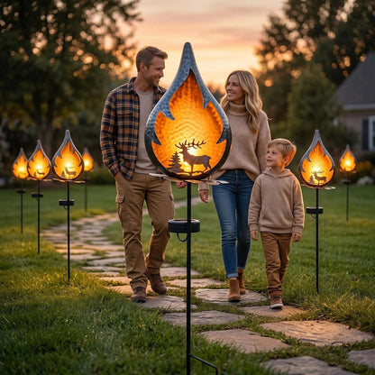 Solar Metal Flame Torch Garden Light additional product view