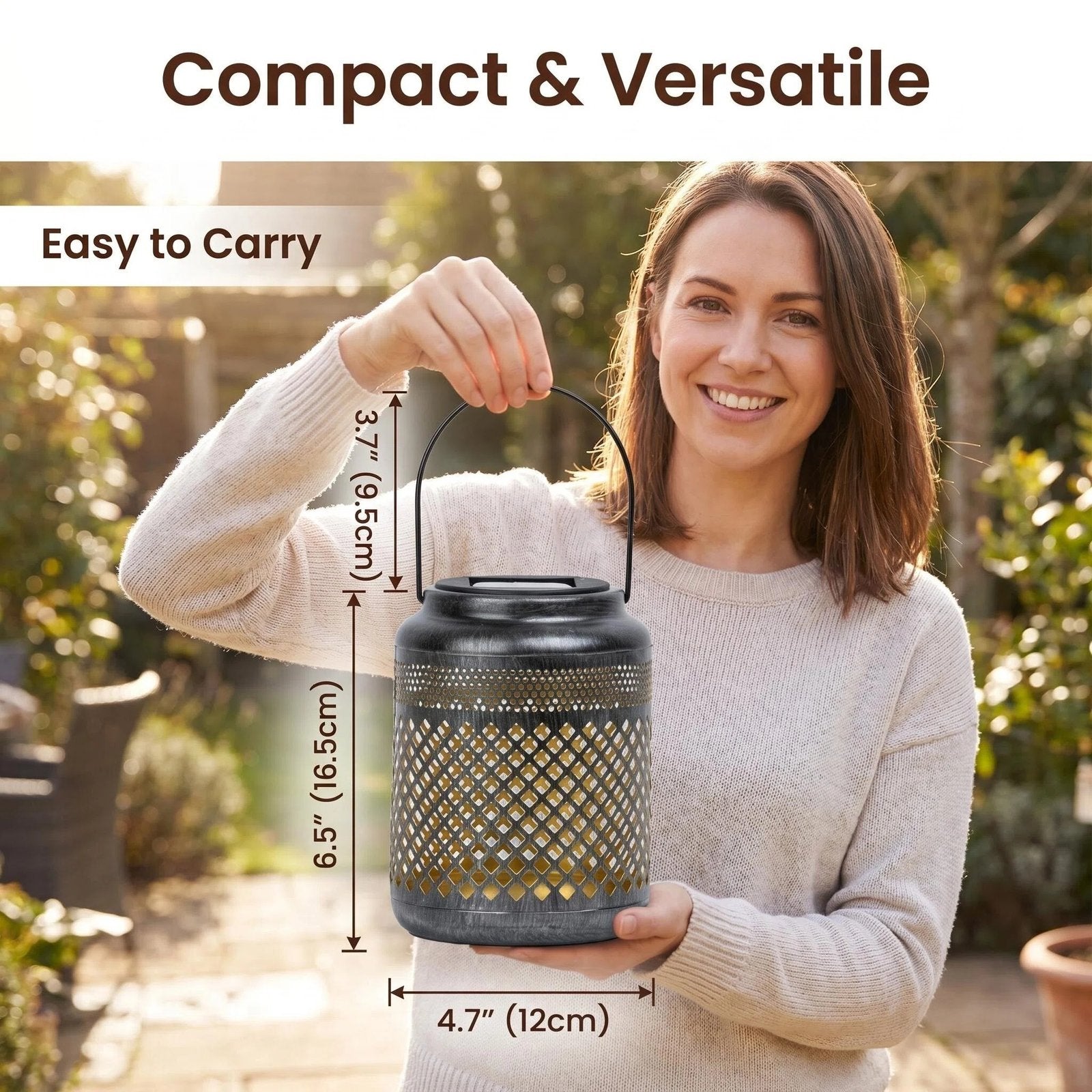 Solar Metal Garden Lantern alternate product view
