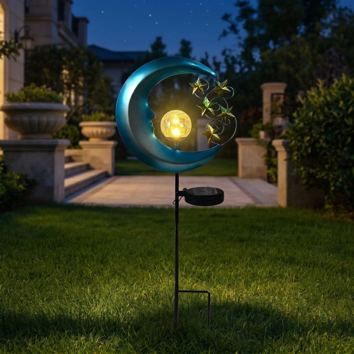 Solar Metal Moon Garden Stake Light additional product view