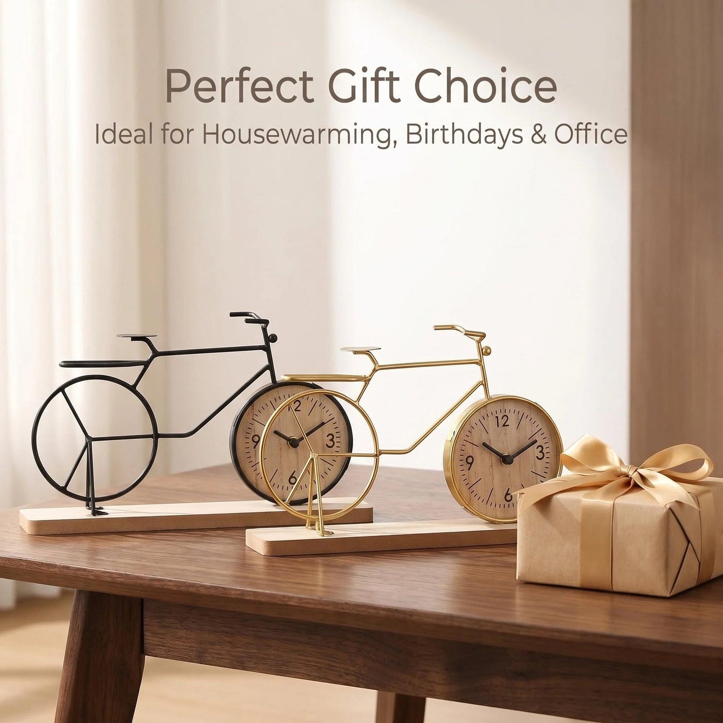 Metal Bicycle Desk Clock product detail view