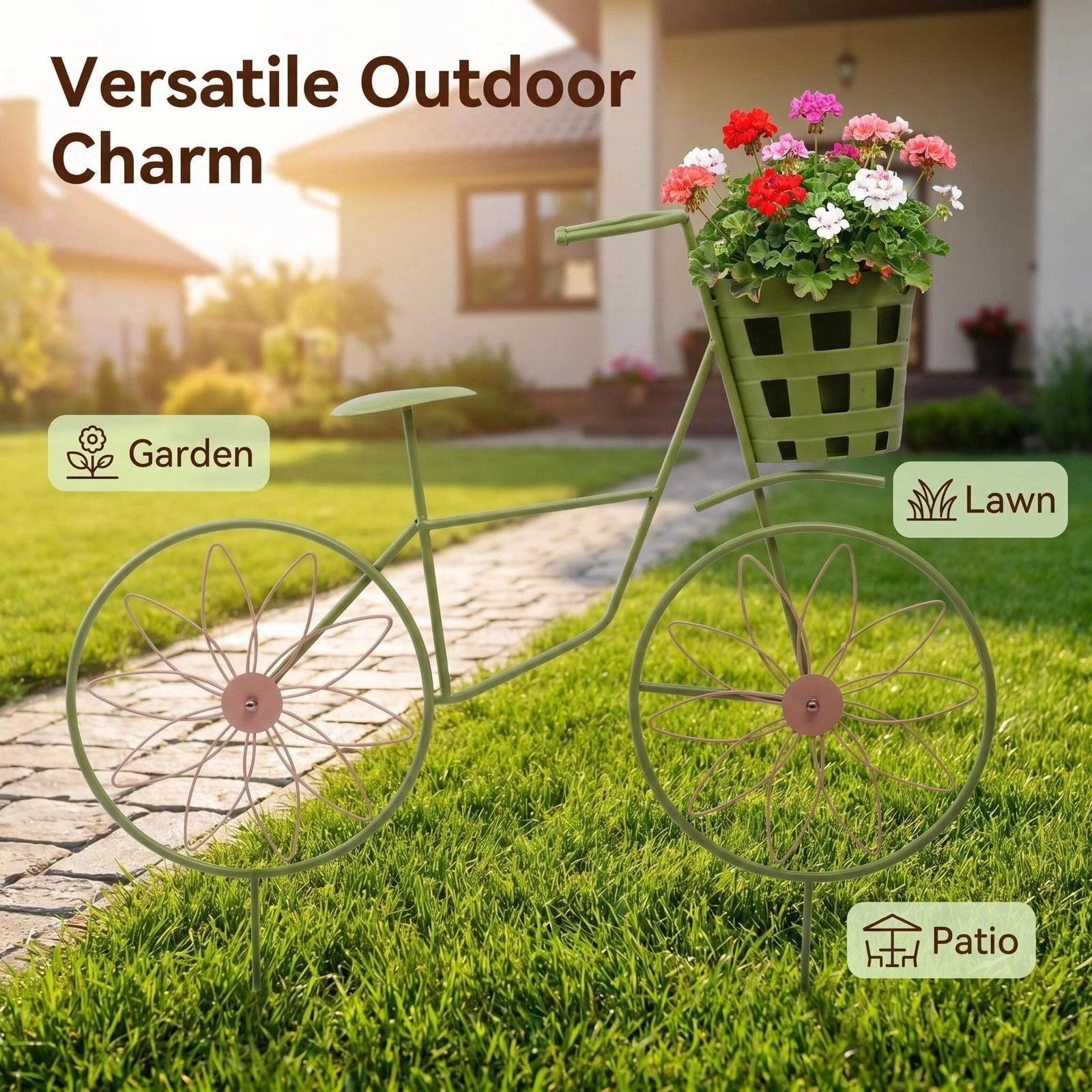 Metal Bicycle Garden Stake alternate product view