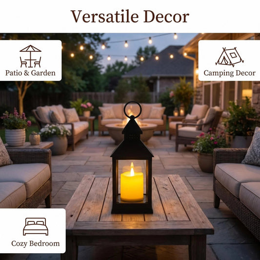 Vintage Metal LED Candle Lantern alternate product view