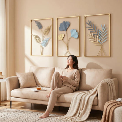 Gold Metal Leaf Wall Art additional product view