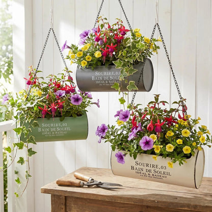 Vintage Metal Purse Hanging Planter additional product view