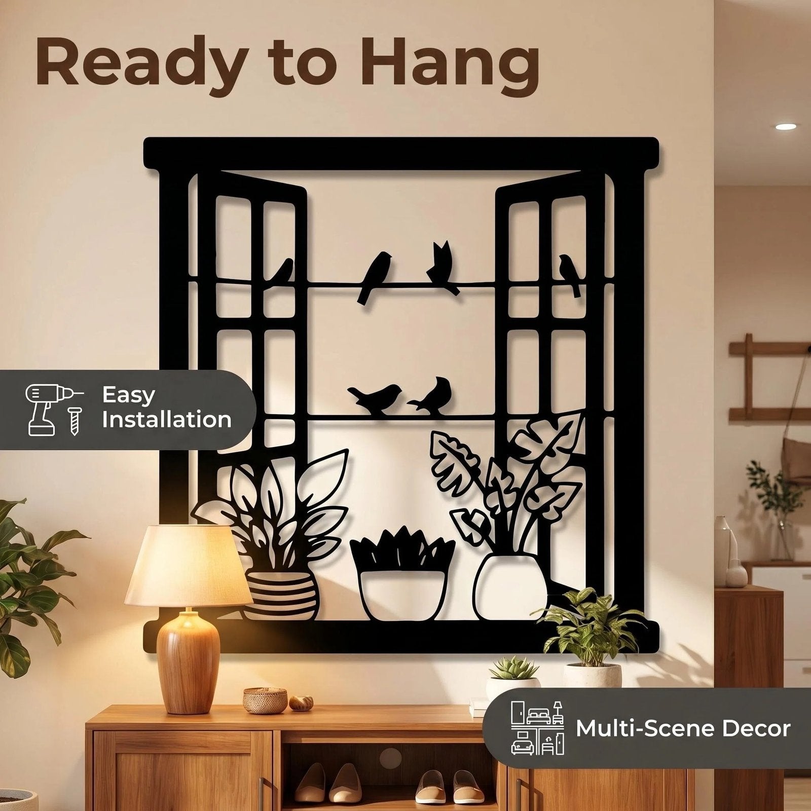 Modern 3D Metal Wall Art product detail view