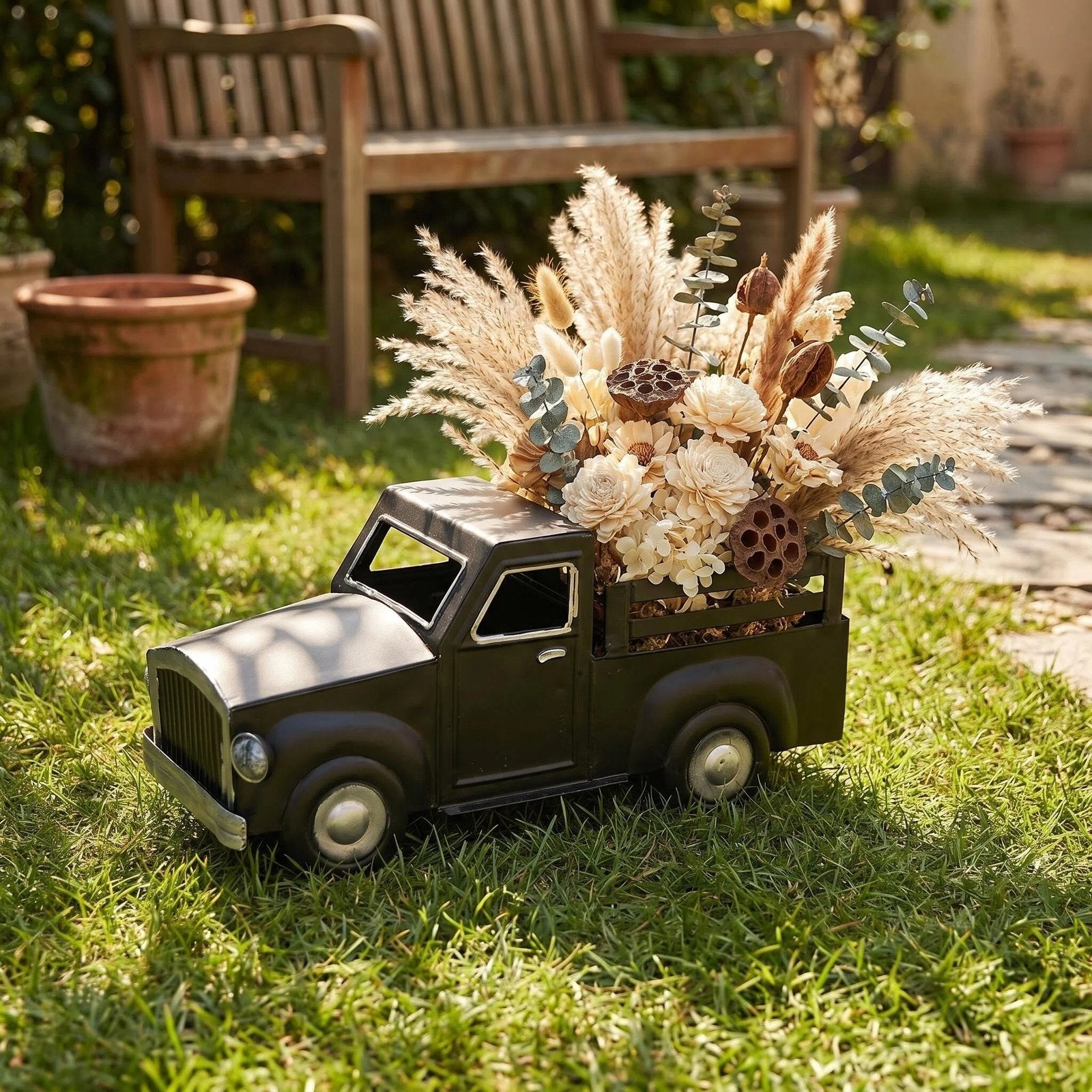 Vintage Metal Truck Planter additional product view