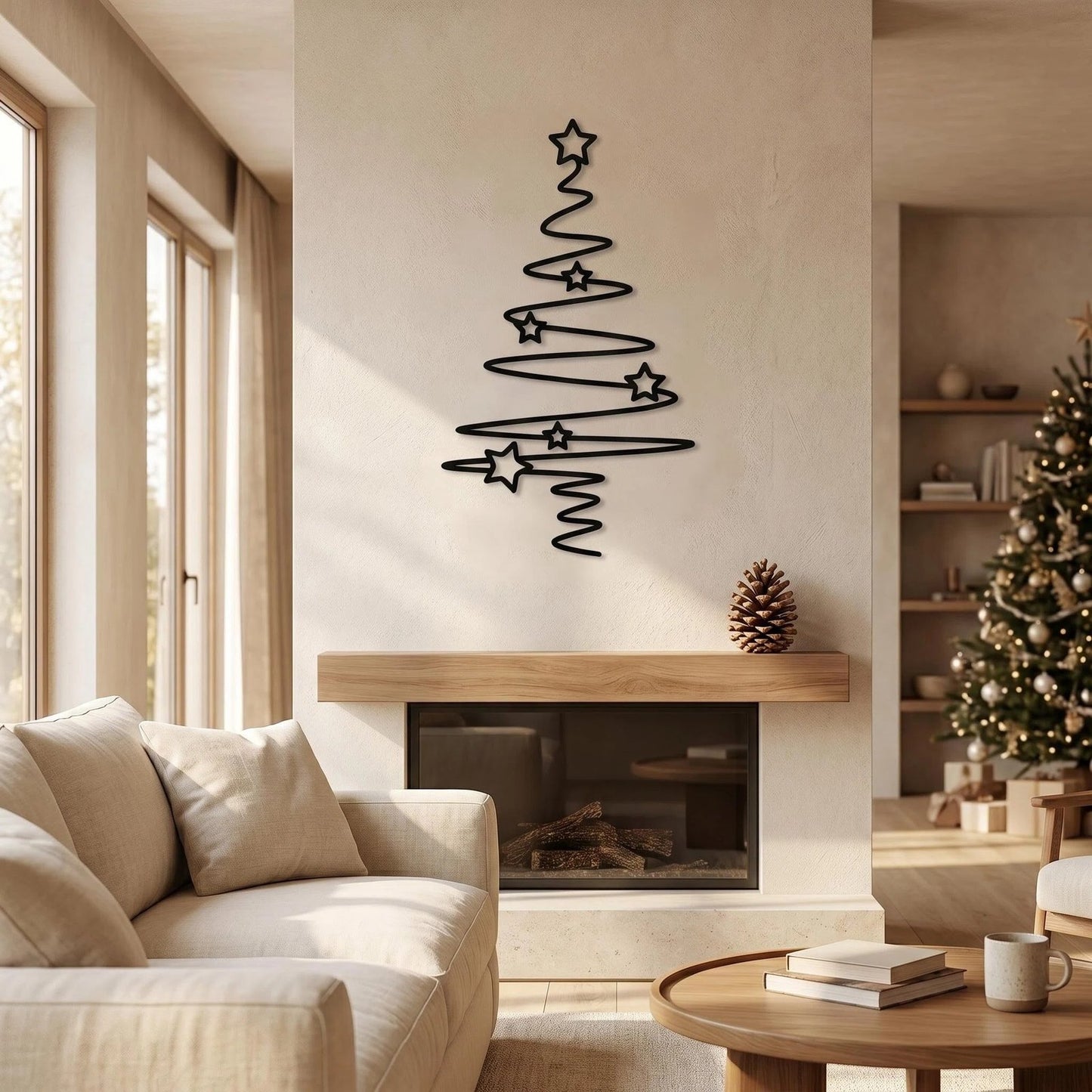 Metal Christmas Tree Wall Decor alternate product view