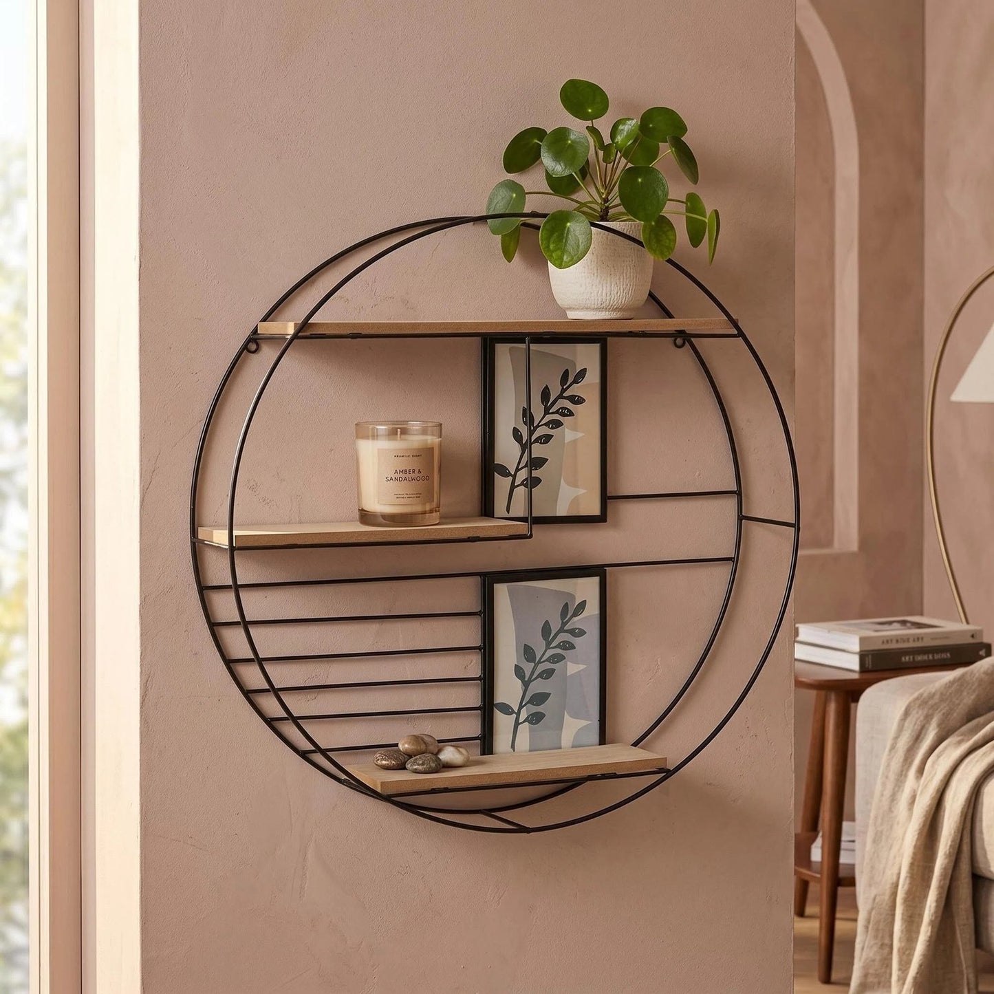 Round Metal Wall Shelf additional product view