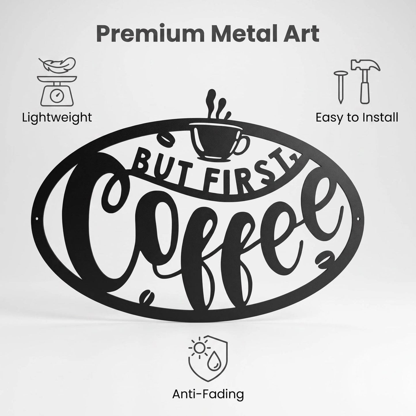 Modern Metal Silhouette Wall Art additional product view