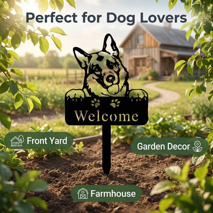 German Shepherd Metal Garden Sign additional product view