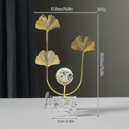 Nordic Metal Crystal Ball Tabletop Decor