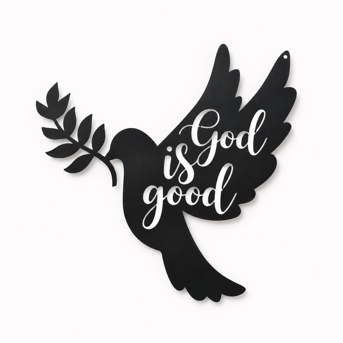 God Is Good Dove Metal Wall Art for Living Room