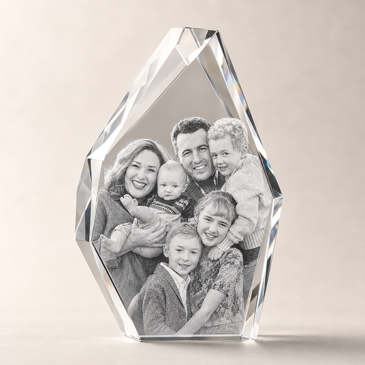 Personalized 3D Photo Crystal Keepsake – Iceberg Shape