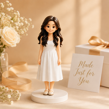 Custom 3D Printed Chibi Photo Figurine with DIY Painting Kit