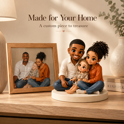 Custom 3D Family Figurine from Photo | Personalized Keepsake