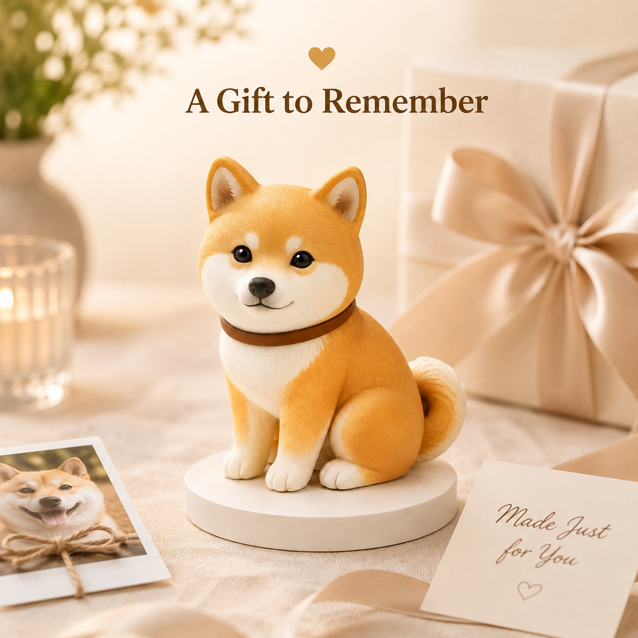 Custom 3D Printed Pet Figurine from Photo with DIY Painting Kit